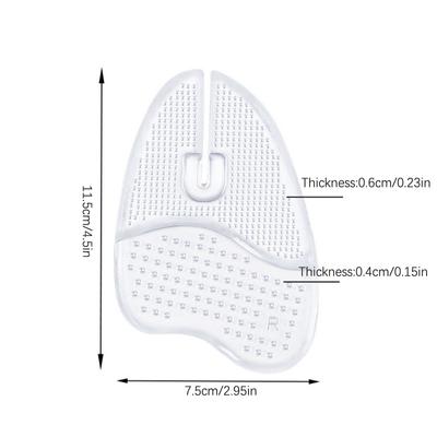 1Pair Flip Flops Sandals Cushions Pad Toe Protectors Anti-Slip Transparent Forefoot Inserts Shoe Pads Insoles