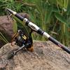 Spinning Rod and Reel Combo  Travel Freshwater Saltwater Fishing Tackle Sea Fishing Kits