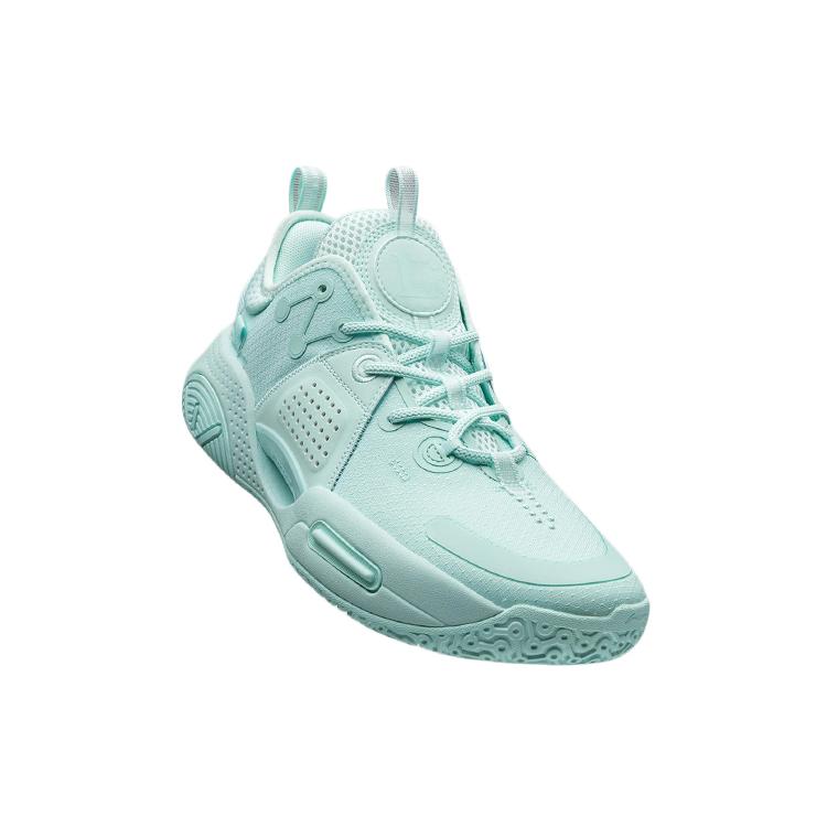 Li Ning All City 9 V1.5 Basketball Shoes Men's Low Top Water Wave Green ABAR077-11