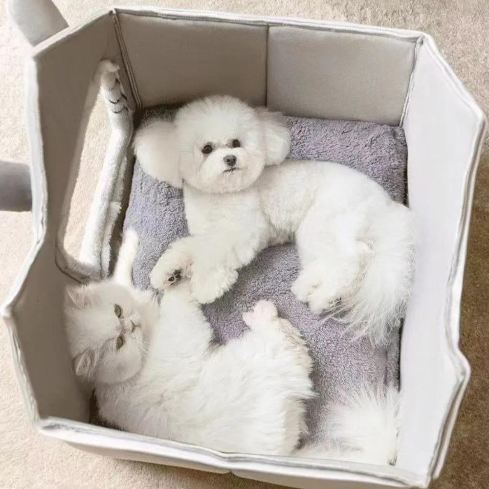 Foldable Cat House Winter Warm Pet House for Indoor Small Dog Bed Mat Basket Kennel Cozy Cave Puppy Condos Kitten Shelter Pet Supplies