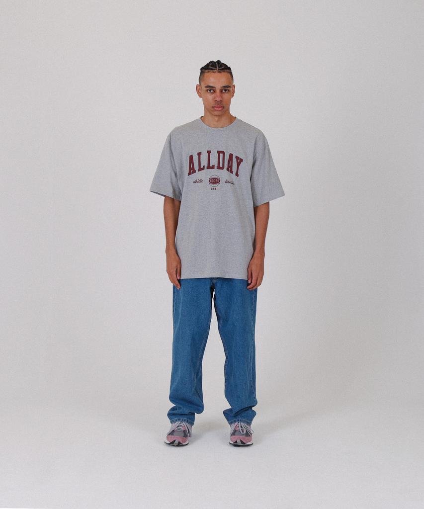 ALL DAY HOOPS All Day Arch Logo Short Sleeve T-Shirt Melange Grey