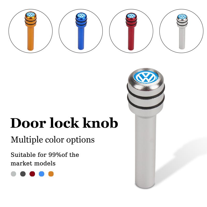 For VOLKSWAGEN VW 2/4pcs Car Door Lock Pins Universal Interior Door Lock Pull Pin Cover For Volkswagen VW Golf 4 6 7 Tiguan Pass