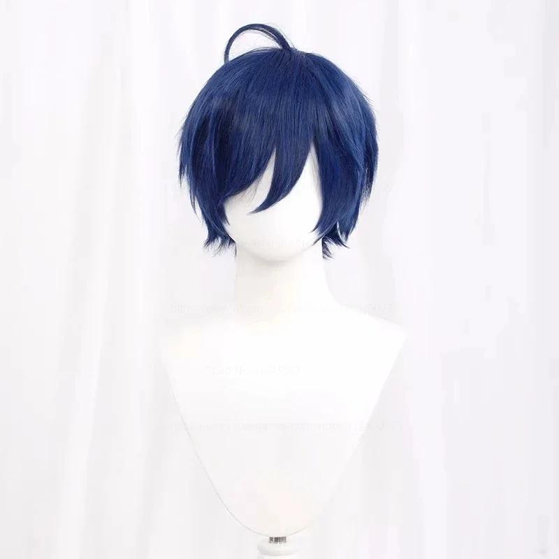 Synthetic Short Straight Cosplay Wig White Green Purple Brown Black Blue Gray Orange Red Fluffy Heat Resistant Hair Anime Wigs