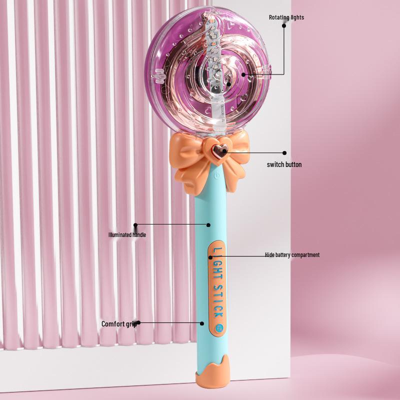 Magic Light-Up Fairy Wand Toy with Music and Flashing Lights for Girls
