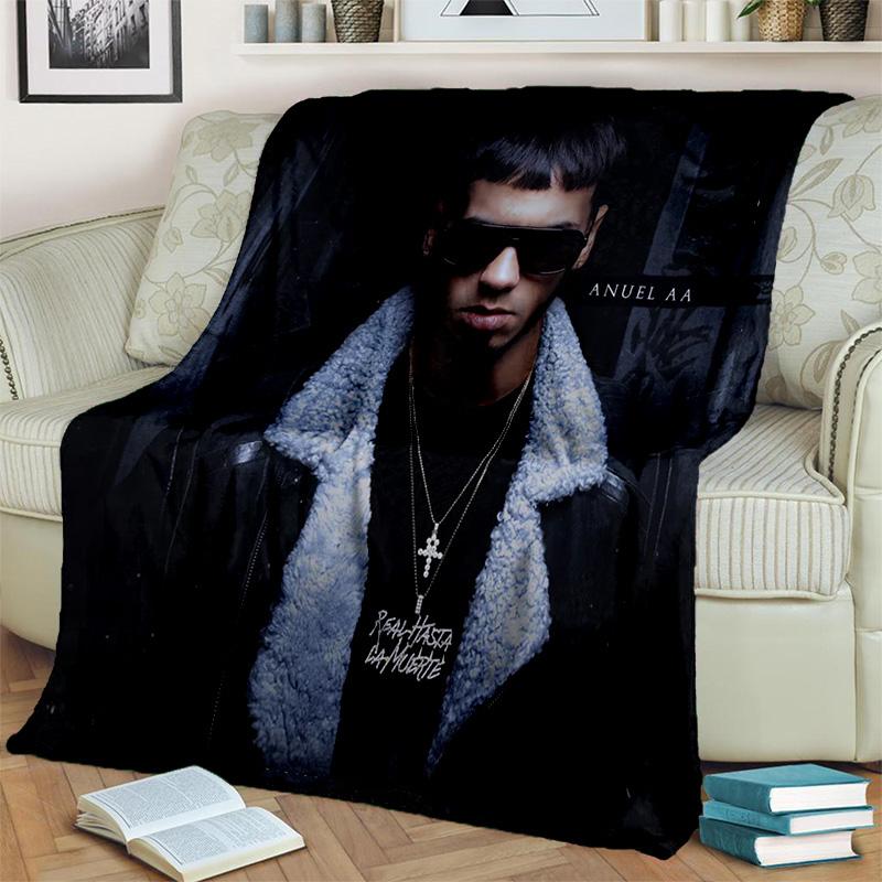 Free Anuel AA Rapero Hip Hop Singer Manta, manta suave para el hogar, dormitorio, cama, sofá, picnic, viaje, oficina, manta para niños