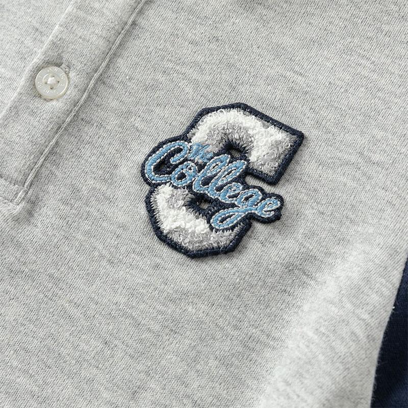 Boys' College Style Color-block Polo Shirt