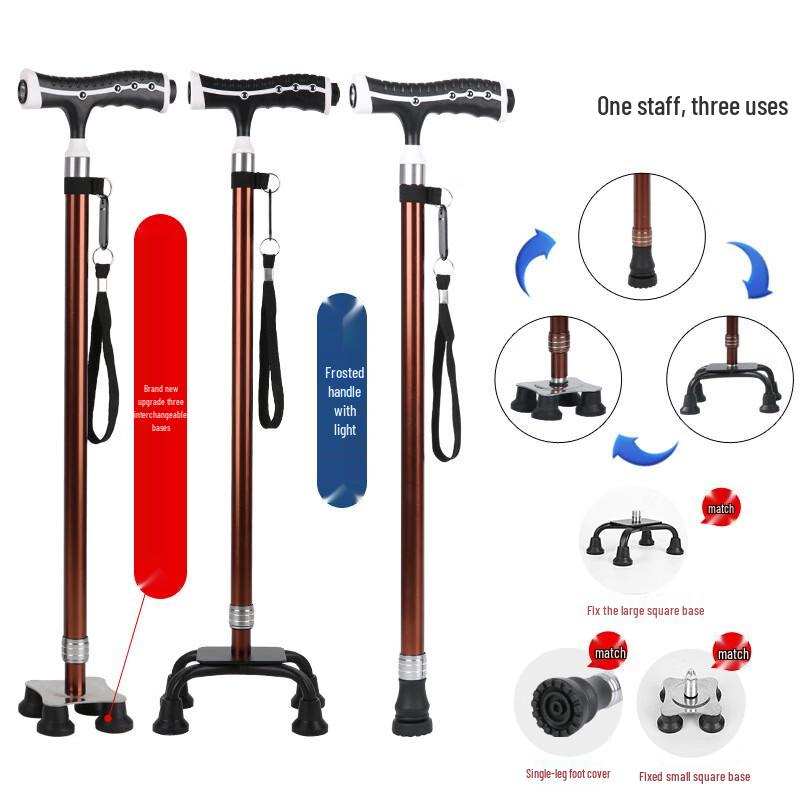 Kedenor Adjustable Aluminum Walking Cane with LED Light