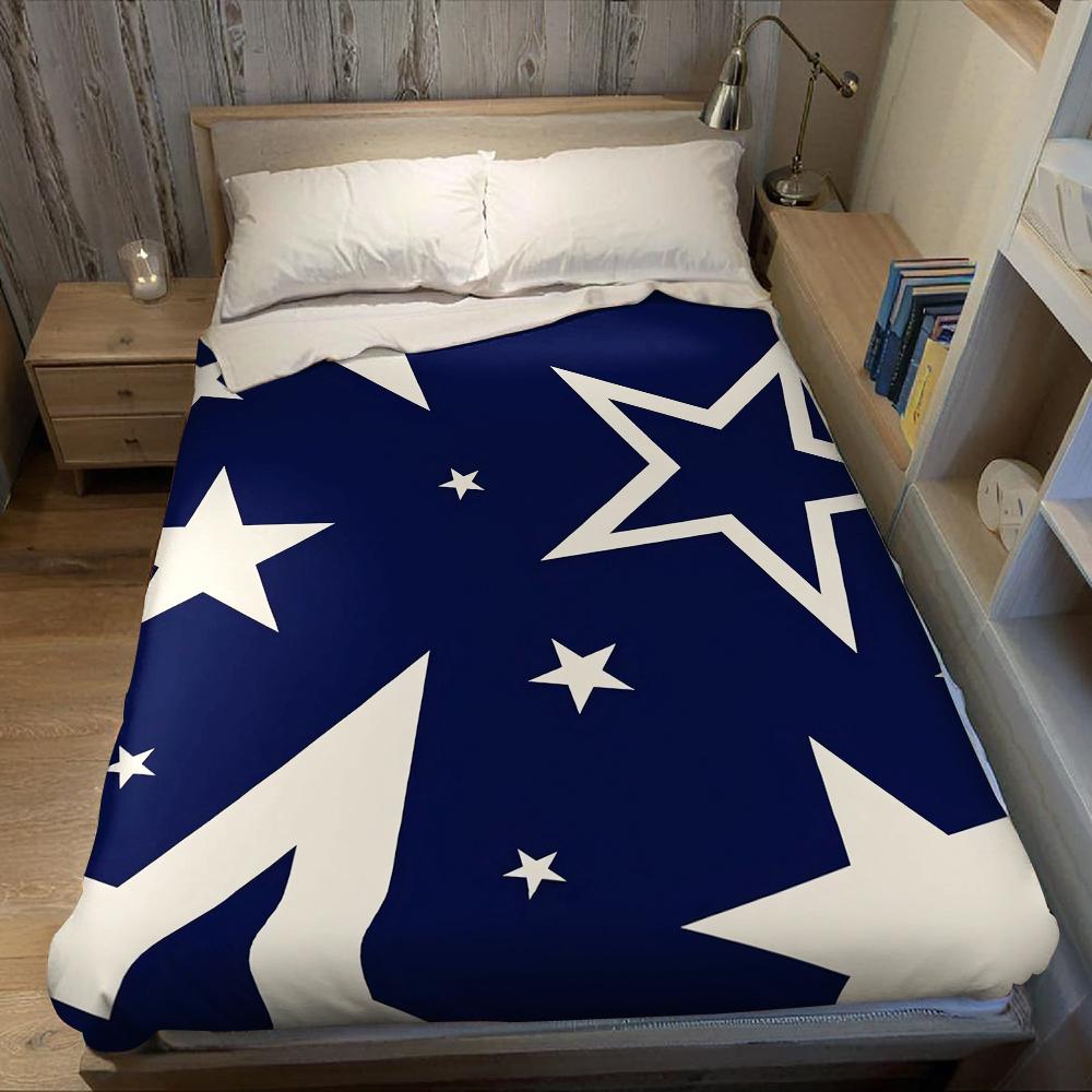 Marineblau Sternenraster Flanelldecke Warm Weich Halloween Weihnachten Sofa Warm Gemütlich Dekorative Dekoration Geschenk für Alle Jahreszeiten