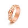 6mm Rotating Star Moon Sun Ring for Women Stress Relief Elegant Jewelry