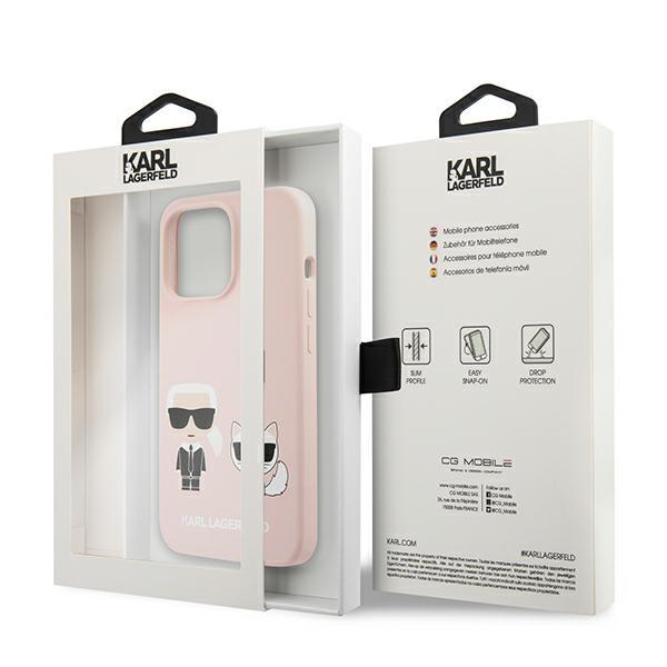 Karl Lagerfeld KLHCP13LSSKCI iPhone 13 Pro / 13 6.1" hardcase light pink Silicone Karl & Choupette