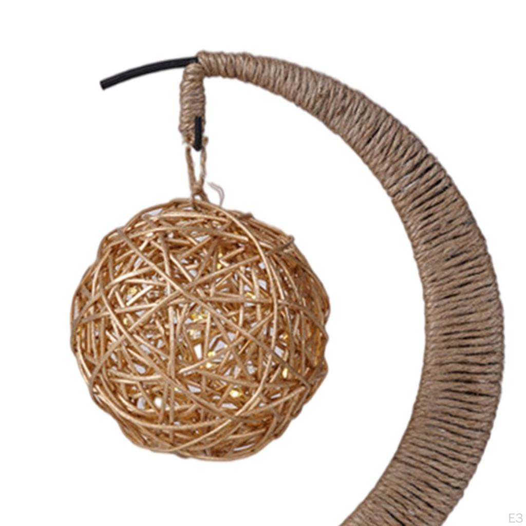 Takraw Lamp Handmade Rope Wrought Iron Night light house Decoration Sleeping Lantern