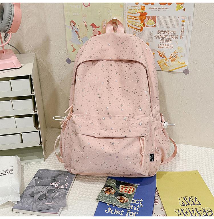 Schoolbag Japanese New Ins College Style Backpack Female Korean Gypsy Star Student Schoolbag Casual Versatile Travel Backpack