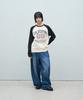 SUPERSUB 98 California Raglan Long Sleeve T-Shirt - Cream/Black