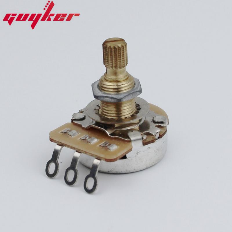 1 Piece Guyker A250K Brass Split Shaft Potentiometer For Electric Guitar Bass
