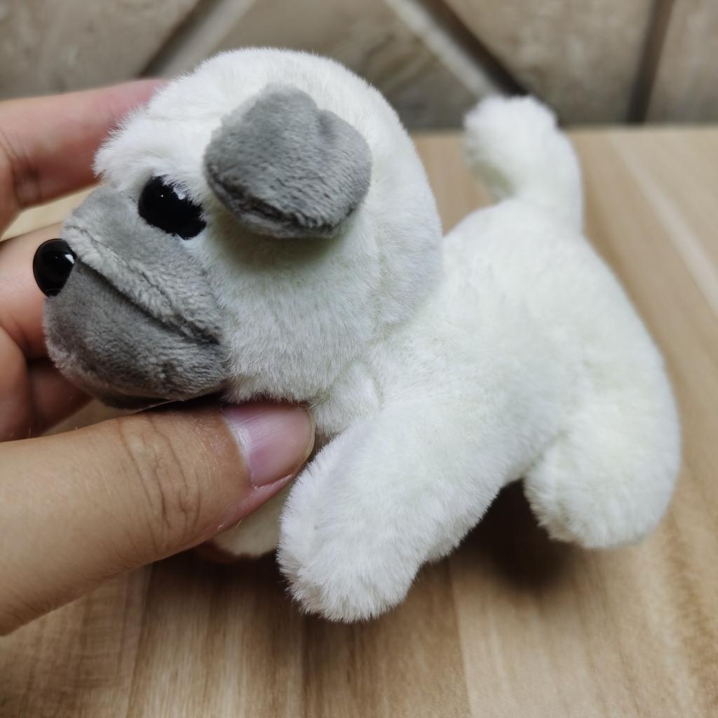 Brinquedo de Pelúcia Cachorro Shar Pei, Boneca Cachorrinho Boneca Pingente de Mochila Escolar