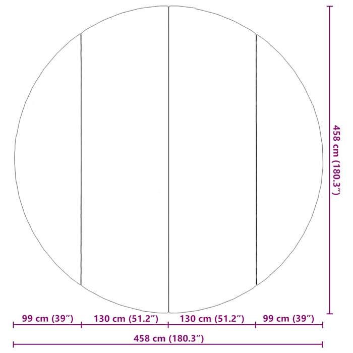 VidaXL Pool Cover, Round Ground Mat, Pool Cover, Pool Protection Garden Terrace, Light Grey Ø458 Cm 94220