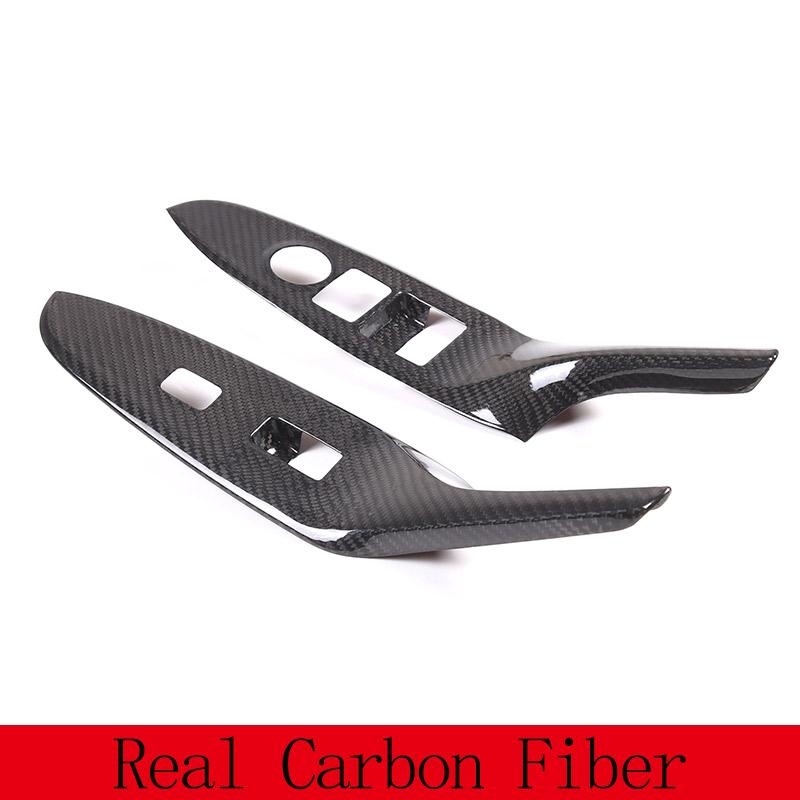ABS Carbon Fiber/Matte Black For Mazda MX-5 2016-2026 Window Lifting Button Decorative Frame Sticker Car Interior Accessories