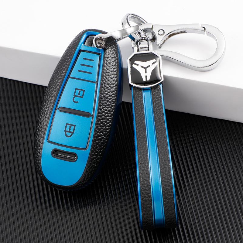 Kompatibelt nyckelskydd i läder för Suzuki Beidouxing Liana A6/X5 och Swift