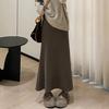Maxi Skirt High Waist Solid Color Breathable Comfortable Large Hem Design Long Skirt Fashion Accessories