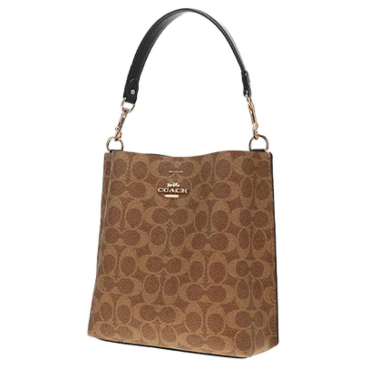Coach Mollie 21 Classic Monogram Bucket Bag Women handbag Brown CBQ33-IMXDM