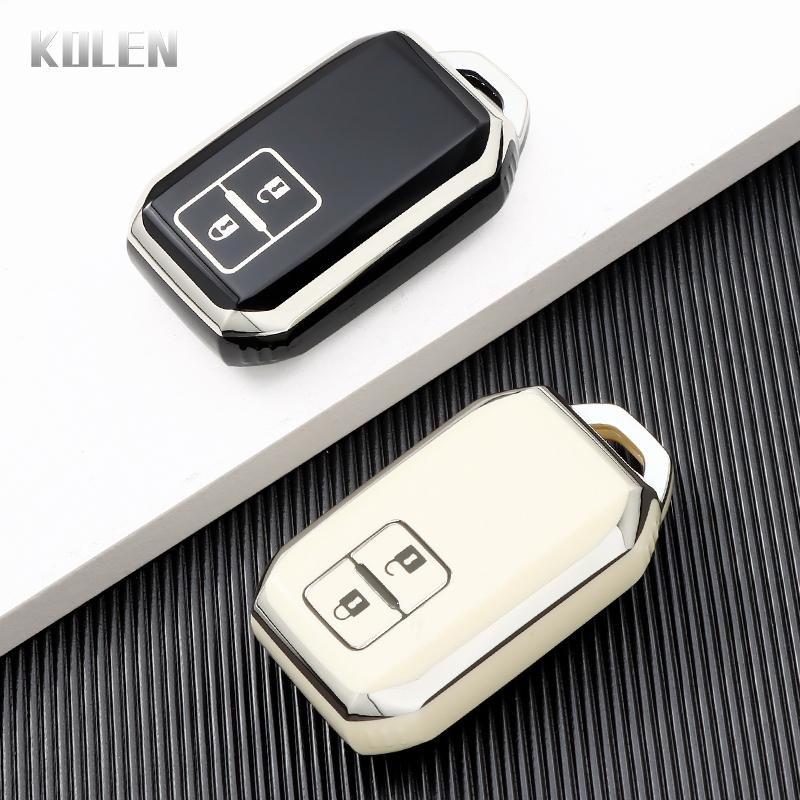 Fashion Car Key Case Cover Shell For Suzuki Ertiga Swift  Wagon R Japanese Monopoly Type 3C Protected Fob Bag Accessories