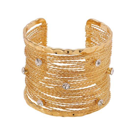 Women Boho Bracelet Multi-Layer Open Bracelet Adjustable Cuff Bracelet