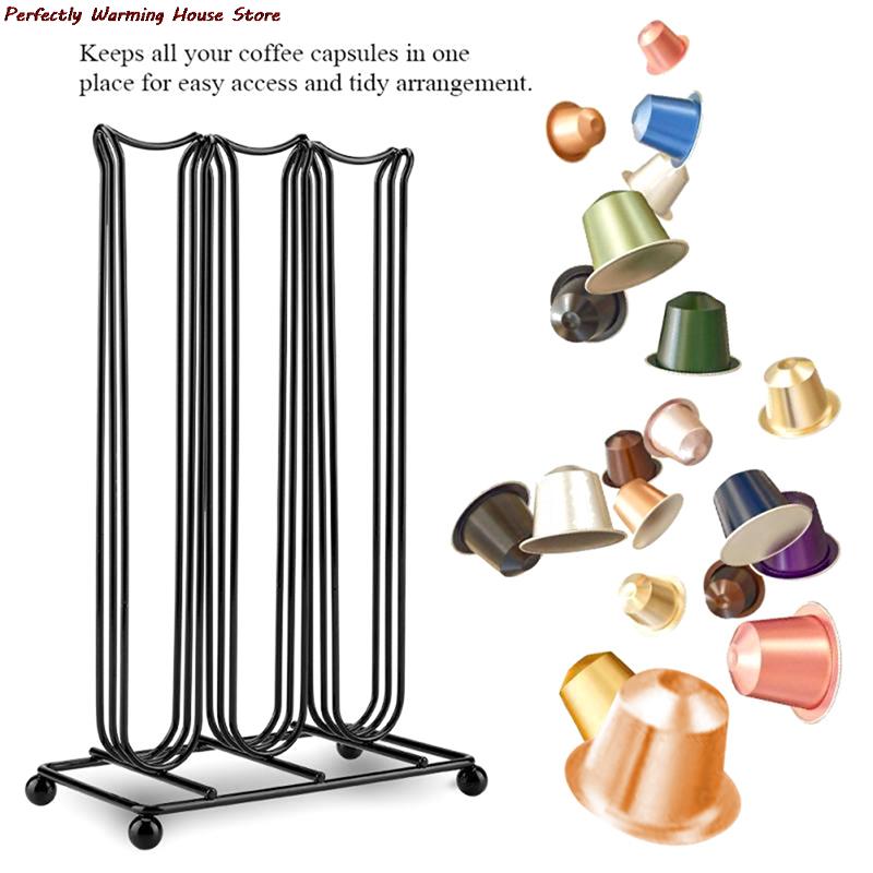 Coffee Capsule Holder Tower Stand For 42 Nespresso Capsules Storage Pod Holder
