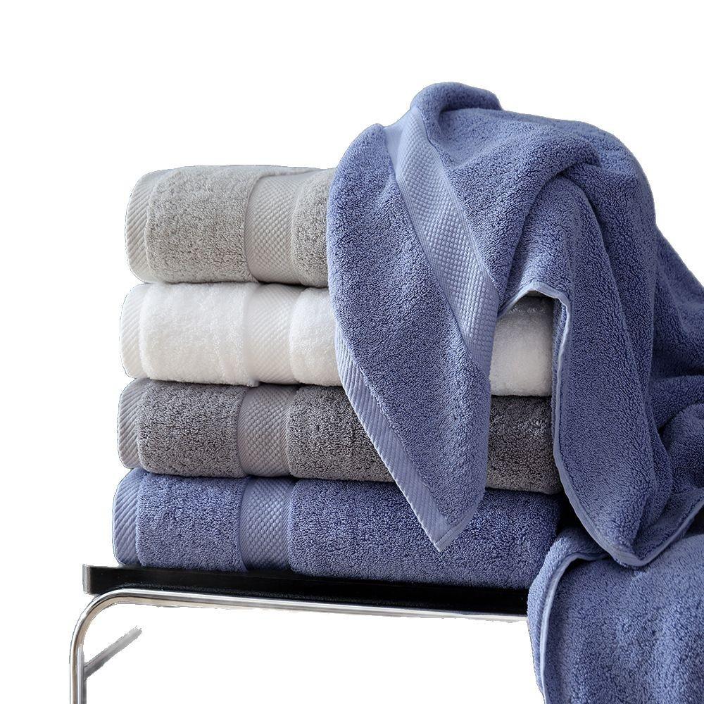 Five-star Hotel Class A Large Bath Towel Pure Cotton Bed and Breakfast Household Adult Bath Enlarged and Thickened 80*160CM