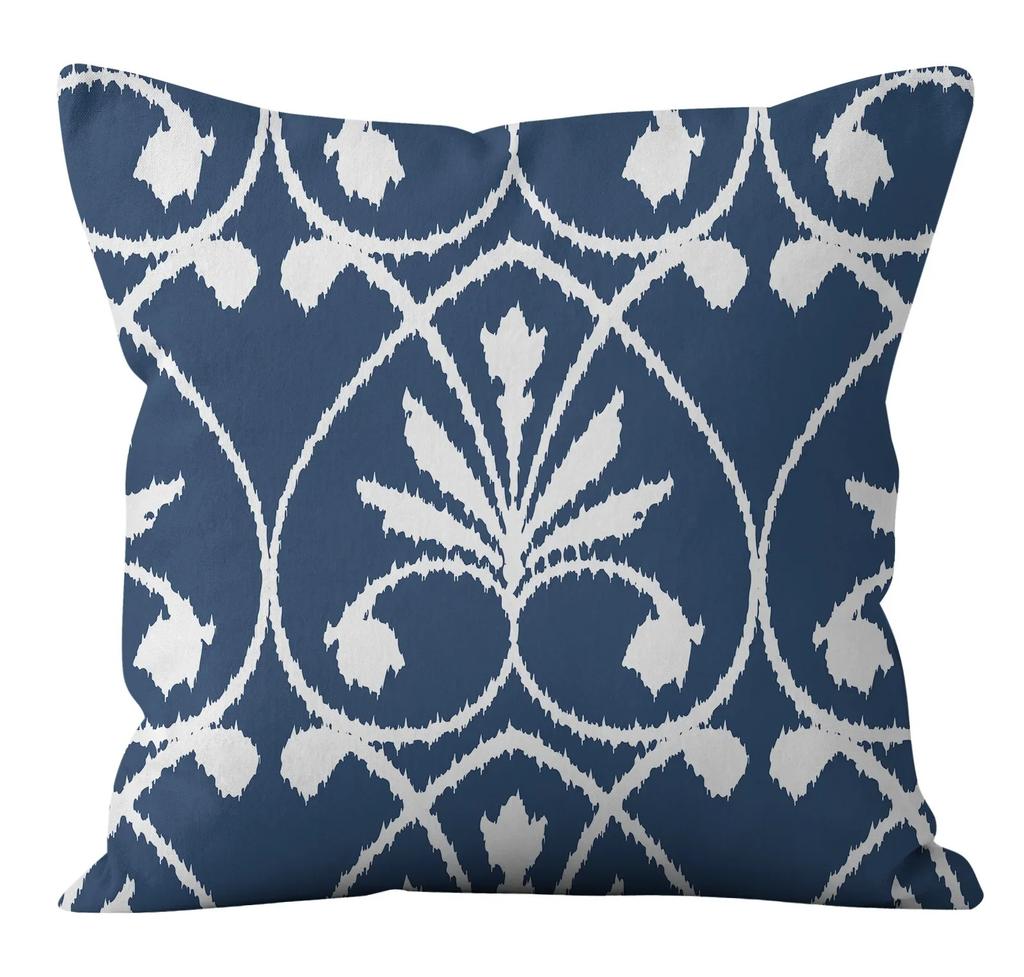 Modern Fashion Nordic Sofa Simple Cushion Cover Living Room Decoration Pillow Cover Navy Blue Geometric Pillow Cover