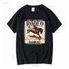 RANK 45 Mannen Rodeo Revival T-shirt RMFA24T70 BURG vintage Gewassen Unisex mode Stijlvol Casual Ademend Comfortabel