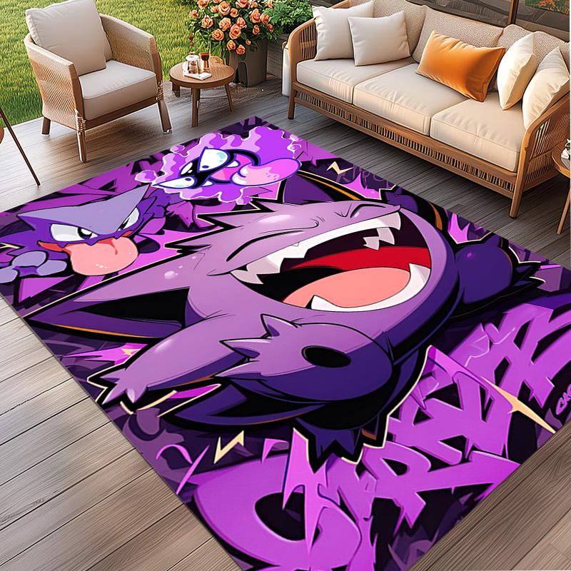 Pokemon Print Rug, Washable Floor Carpet, For Entryway Dorm Laundry Room Office Study, Home Decor Birthday Christmas Gift