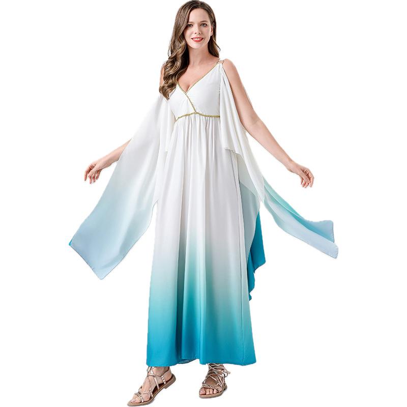 Cosplay Halloween Cosplay Masquerade Adult Costume Cleopatra Greece Muse Costume Performance Costume