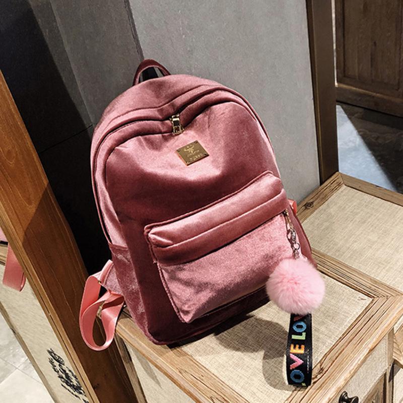 velvet school backpack