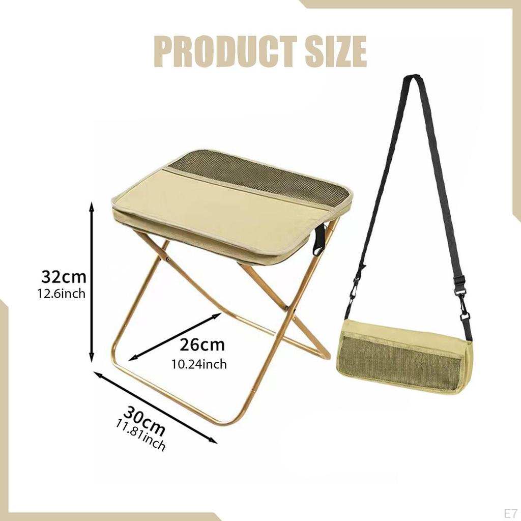Foldable Backpack Stool Camp Chair Fishing Carry Bag Travel for Activities
