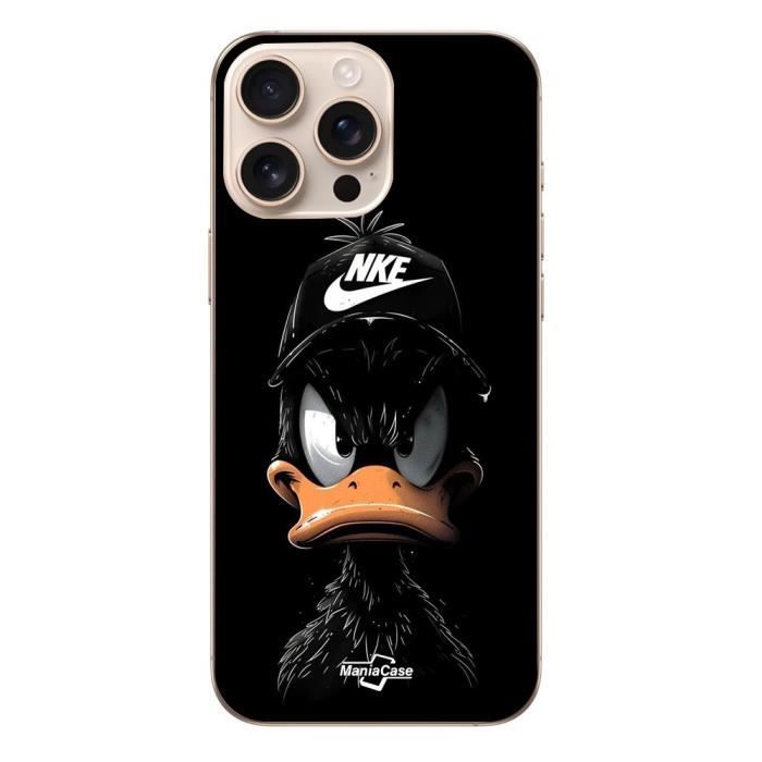 iPhone 16 Pro Hülle - Nike - Donald - Flexibel - Schwarz - Persönlicher Stil schwarz