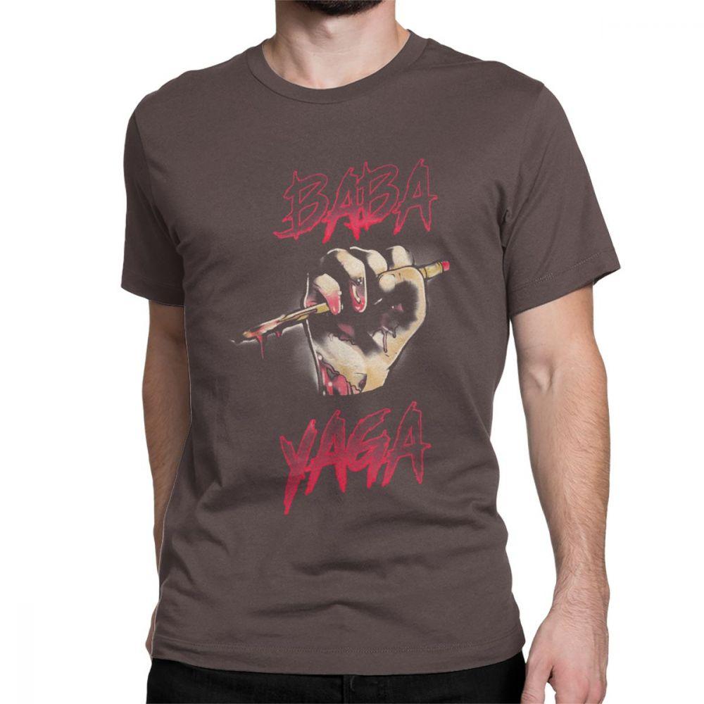 Baba Yaga Tshirt Mens T Shirts Newest John Wick Parabellum Keanu Reeves Movie Tee Shirt Funny TShirts Cotton Swag Tees Tops S