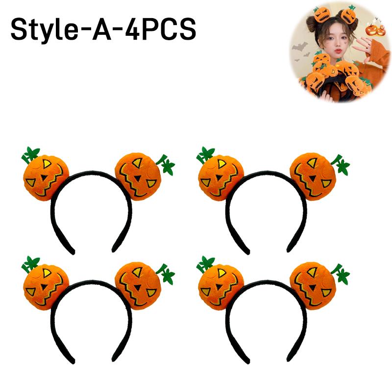 16PCS Halloween Spooky Pumpkin Hair Bands Quirky Cute Wash Face Headband Women 2025 Halloween Party Hairpin Decoration Headpiece