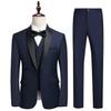 Men's Business Casual Suit Suit Men's Wedding Groom Dress Slim Suit Men