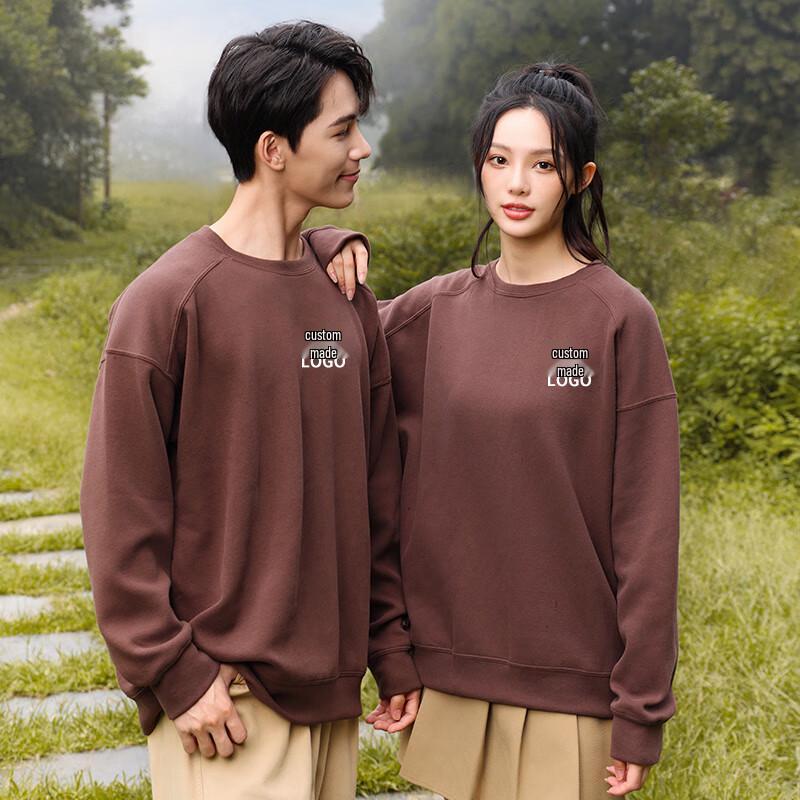 ROMON Unisex Loose Fit Round Neck Pullover Sweatshirt