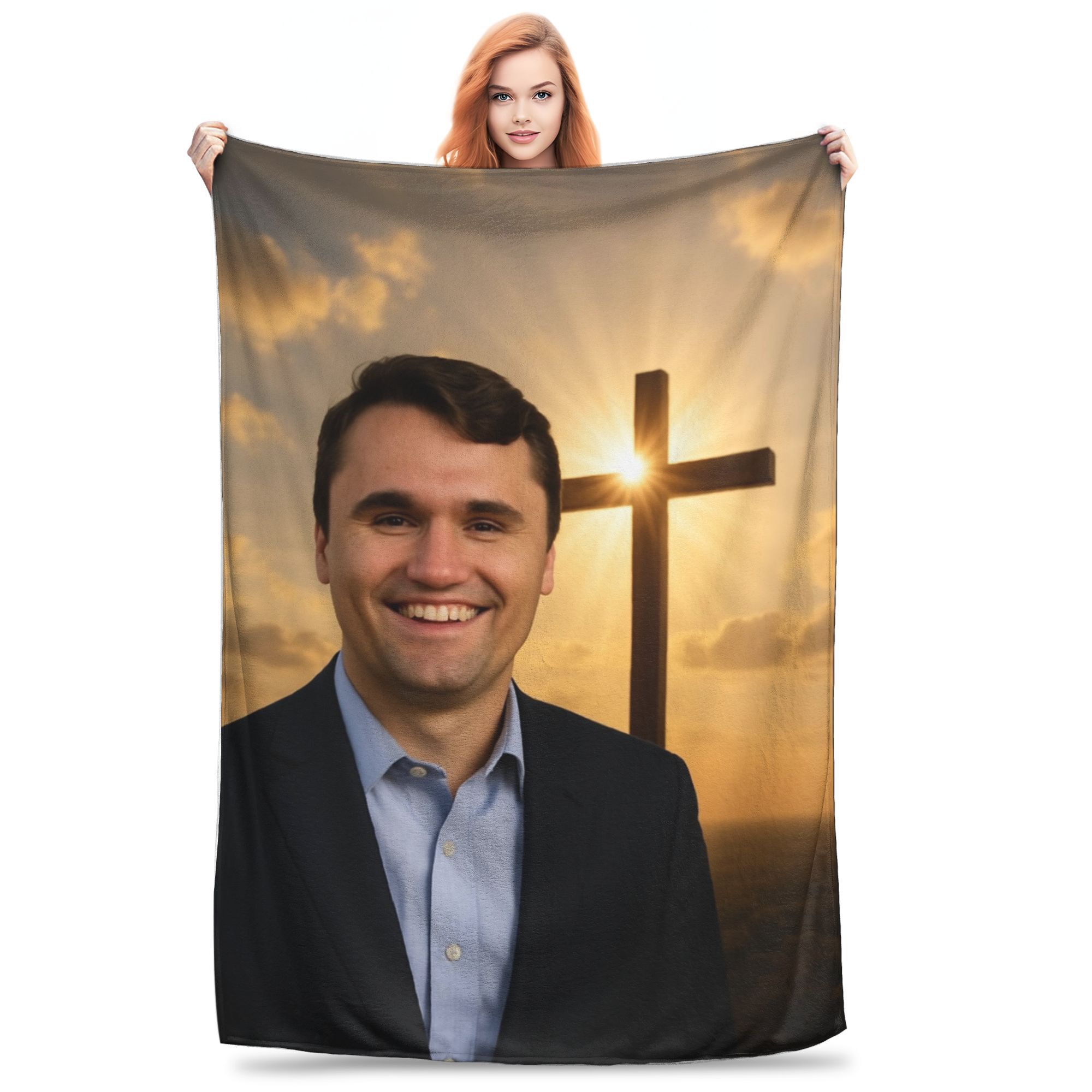 

Charlie Kirk Jesus Accessories Blankets Soft Fleece Throw Blanket Comfortable Bedspread 130x150cm