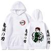 Japanese Anime Demon Slayer Kamado Tanjirou Hoodie Men Fashion Cartoon Hoody Pullover Harajuku Long-Sleeved Clothes Sweatshirts
