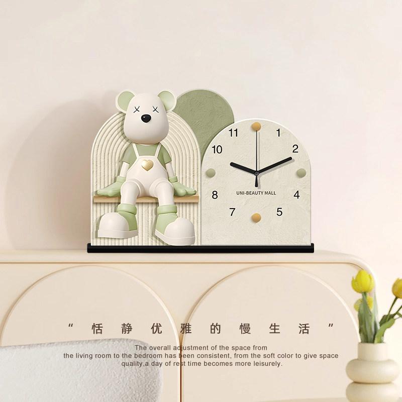 Creamy-style Table Clock Cute Ornament Exquisitely Designed Table Clock Household Fashionable Home Deco Relogio De Mesa YS40CC