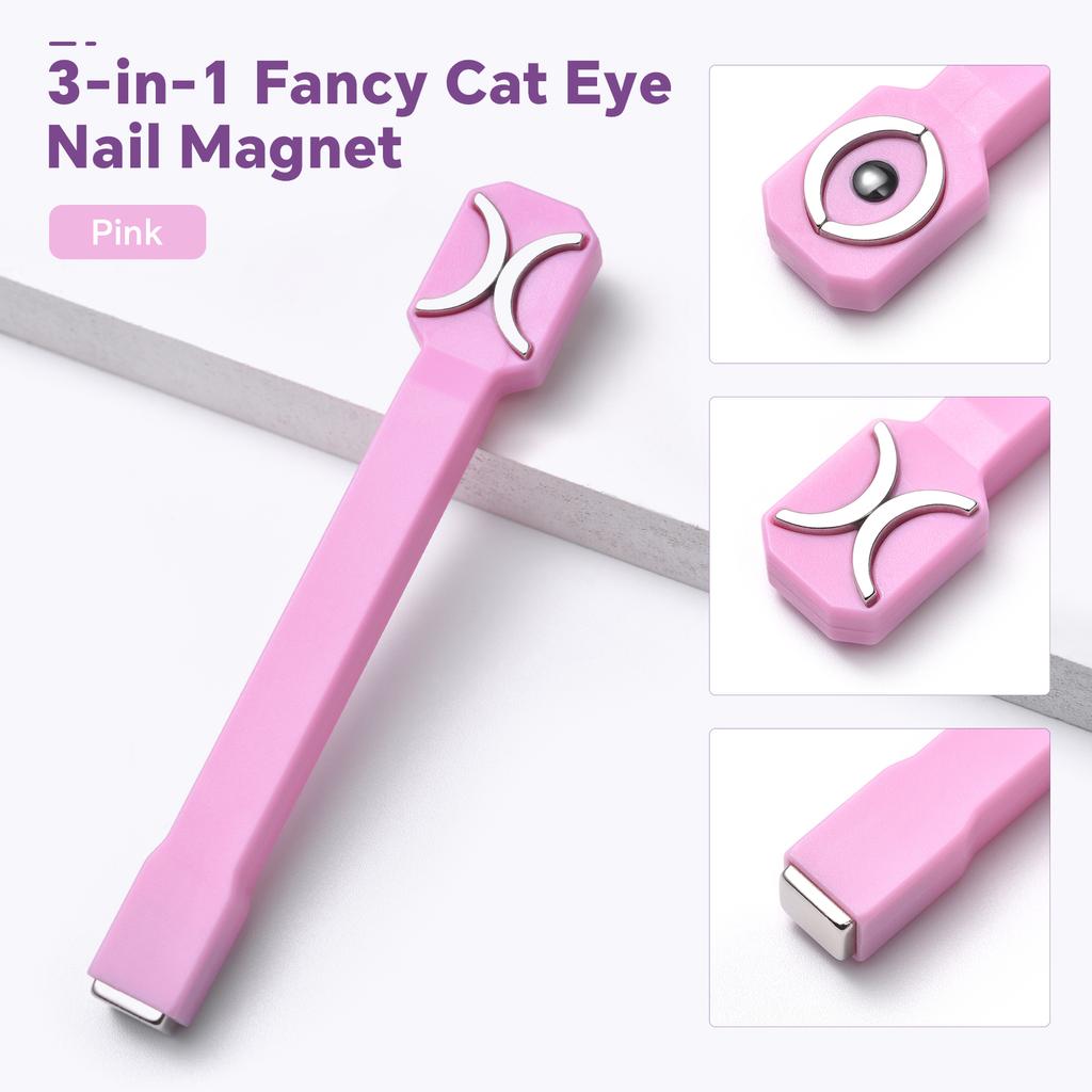 Nail Art Magnetic Stick Wand Pen Set for 3D Cat Eye Gel Painting Nails Art Magnet Wand UV Gel Polish Magic Manicure Tools