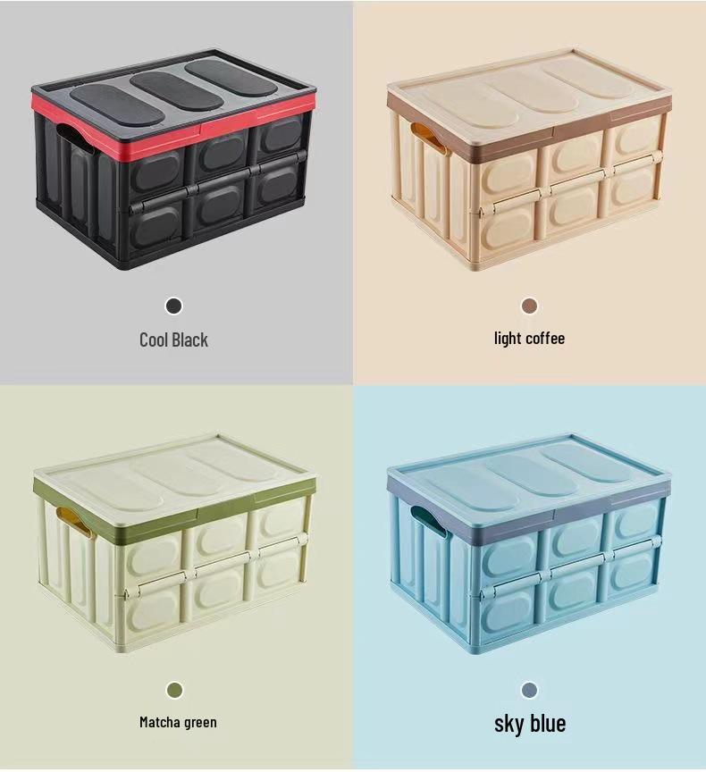 Extra Large Plastic Folding Storage Box for Clothes and Outdoor Car Organizing