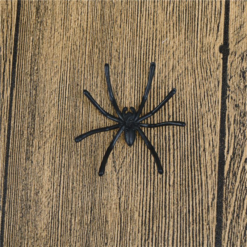 Lots 30Pcs Halloween Plastic Black Spider Joking Toys Decoration Realistic Prop