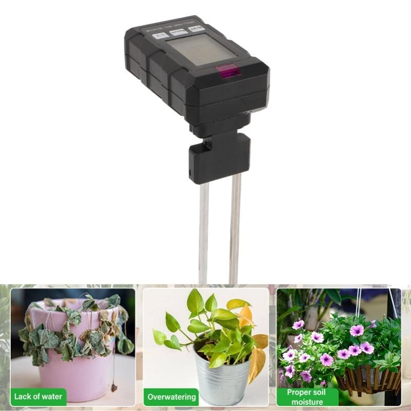 Digital Soil Tester 6 In 1 Soil Humidity PH Fertility Temperature Sunlight Ambient Humidity Meter With Backlight For Garden Lawn
