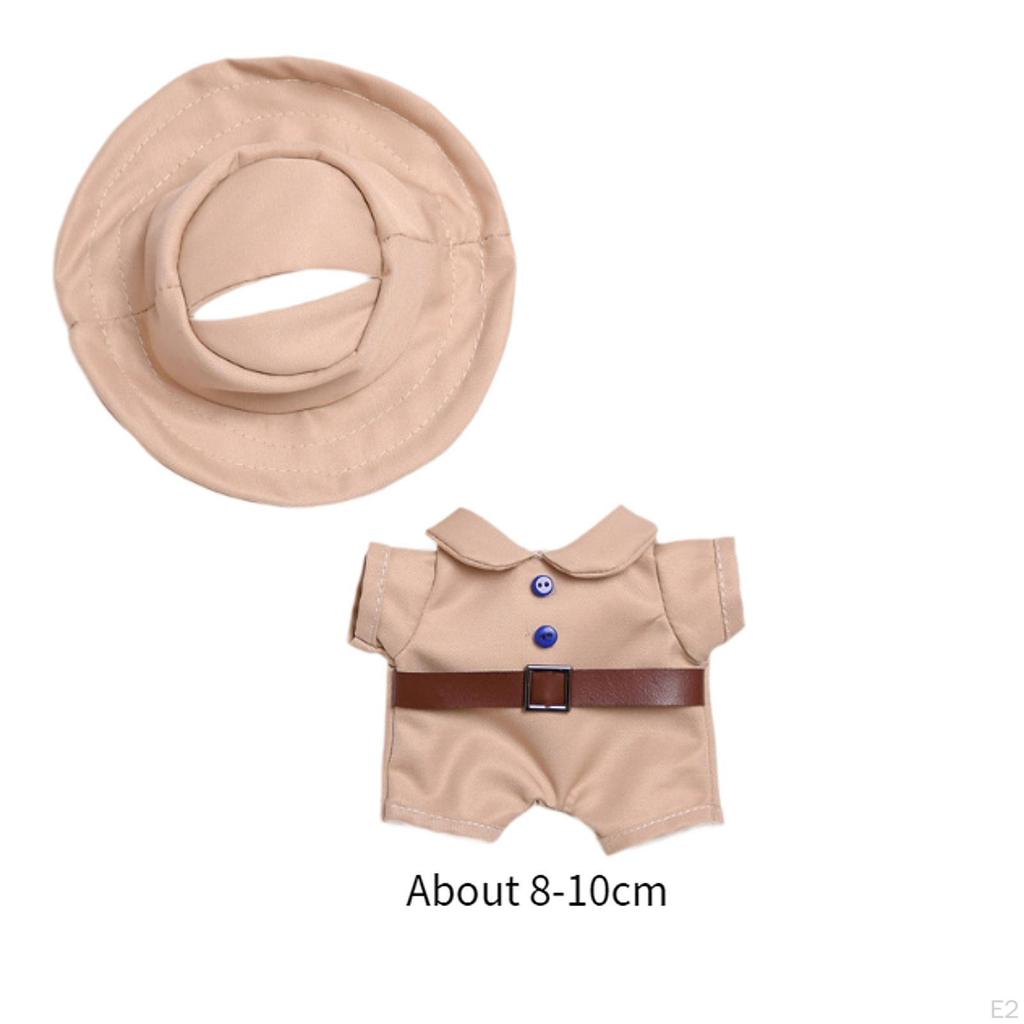 Doll Outfit 17cm Costumes Dress up Accessories Comfortable Photo Props Fashion Khaki Jumpsuit