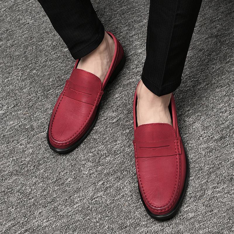 Nové designové pánské kožené boty trend luxusní značka business špičaté boty pro volný čas pánská přezka pánské boty pro muže