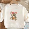 Kids Crewneck Sweatshirt, Bright Color Print, Spring Autumn Casual Tops