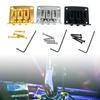 3-String Guitar Bridge with Screws & Wrench Fixed Top Load Guitar Tailpiece Guitar Fixed Bridge Hardtail Saddle Bridge